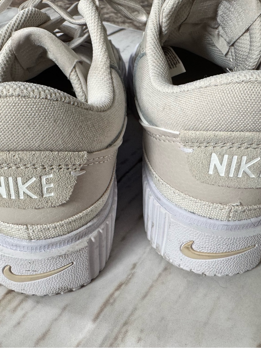 Nike court legacy lift Platform Sneakers in Light Beige/White - Picture 6 of 8